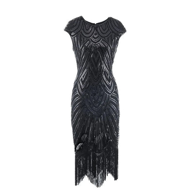 Lost In Your Eyes Sequin Fringe Bodycon Midi Dress
