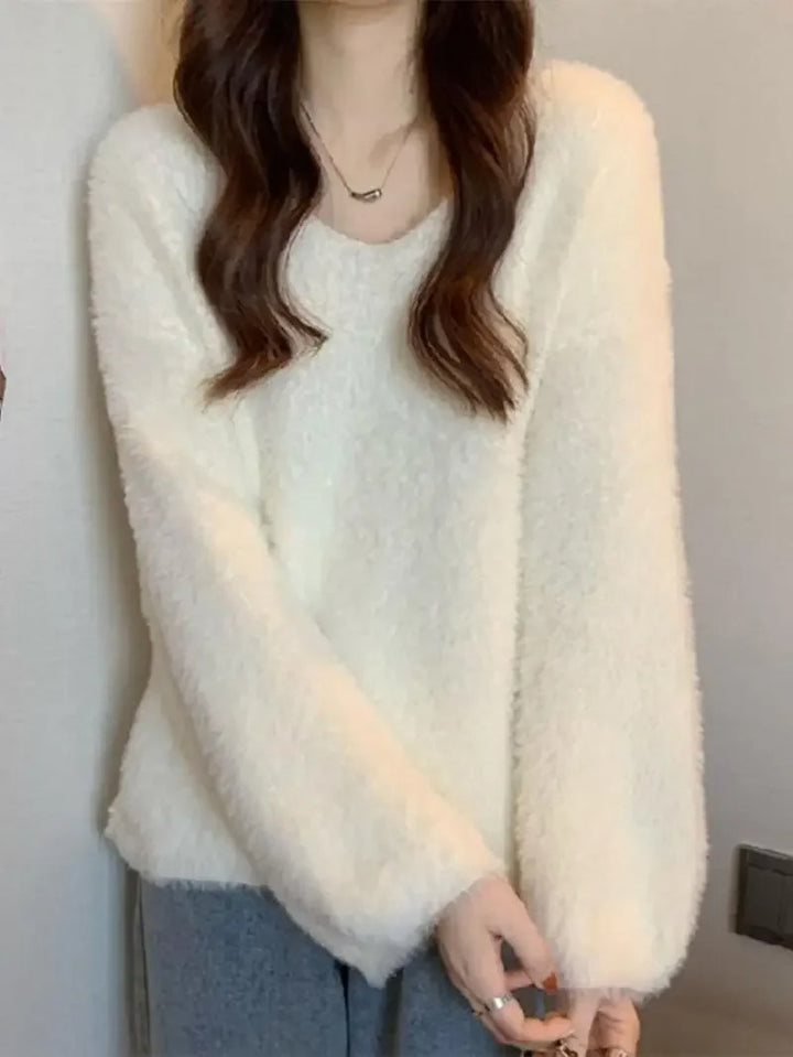 Chilly Moment Eyelash Knit Long Sleeve Sweater Top