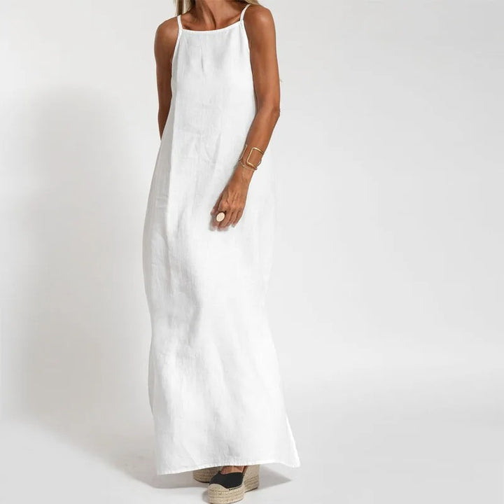 Spring Essence Sleeveless Side Slits Maxi Dress