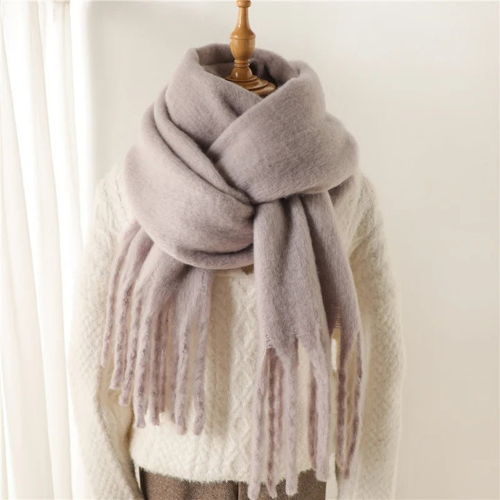 Cozy Afternoon Oversized Soft Fringe Scarf