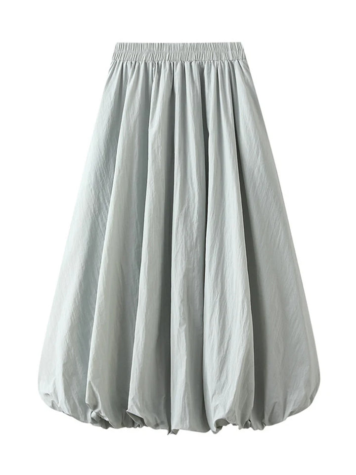 Cutest Perspective Bubble-Hem Midi Skirt