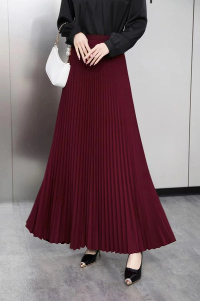 Fashionable Babe Pleated Midi Skirt