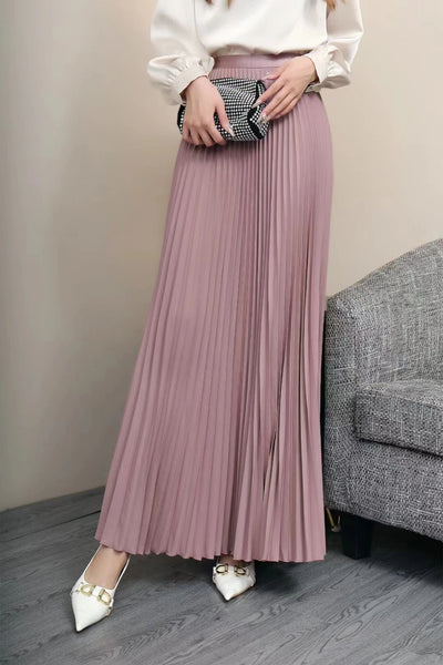 Fashionable Babe Pleated Midi Skirt