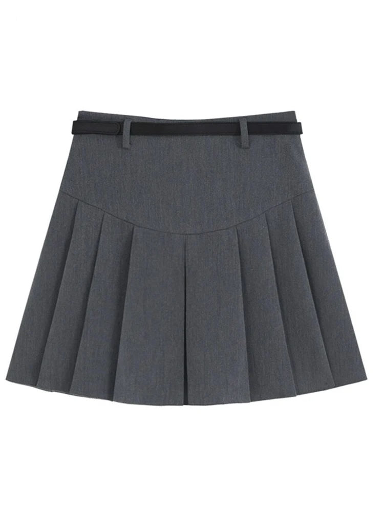 Lina Pleated High-Rise Mini Skirt