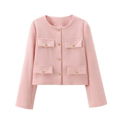 Milana Round Neckline Classic Short Jacket