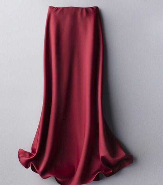 Stunning Midi Satin Skirt