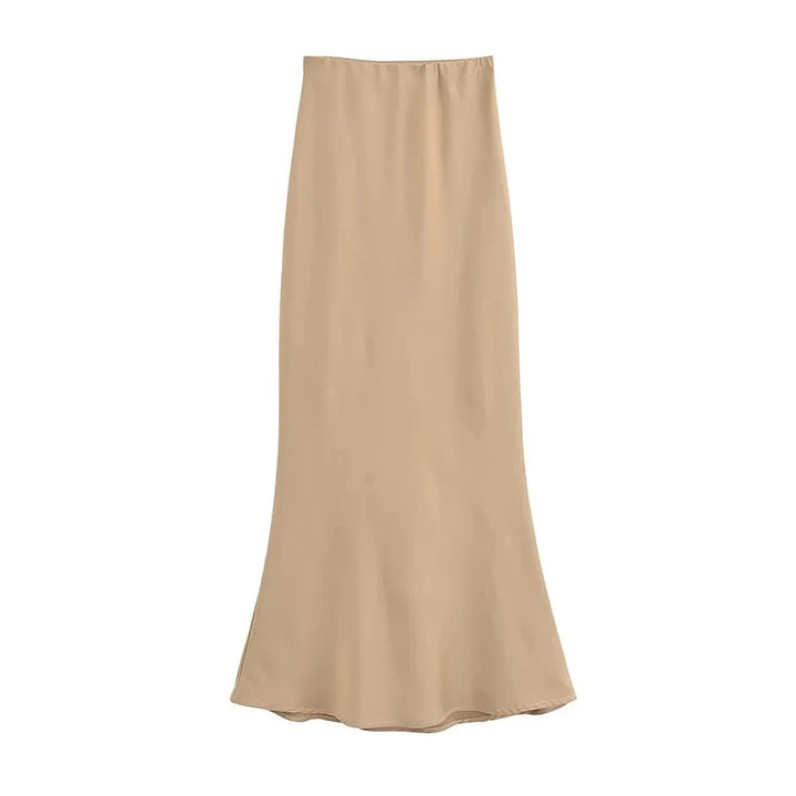 Stylish Chic Mermaid Satin Midi Skirt