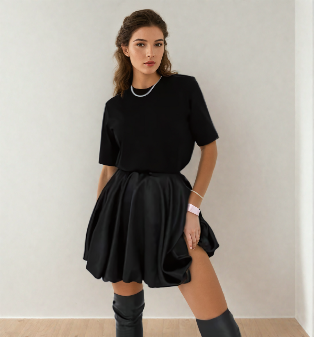 Street Chic High Waist Balloon Mini Skirt