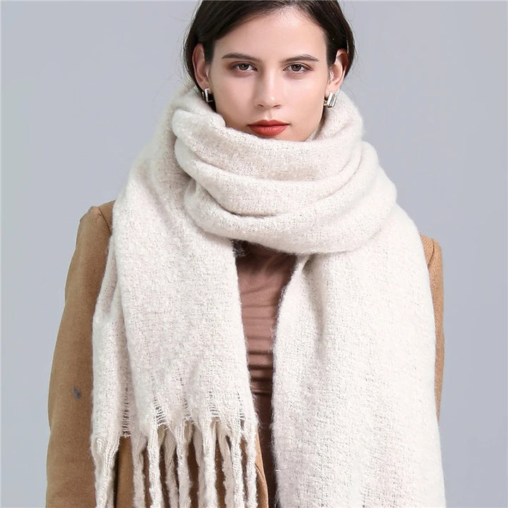 Cozy Afternoon Oversized Soft Fringe Scarf