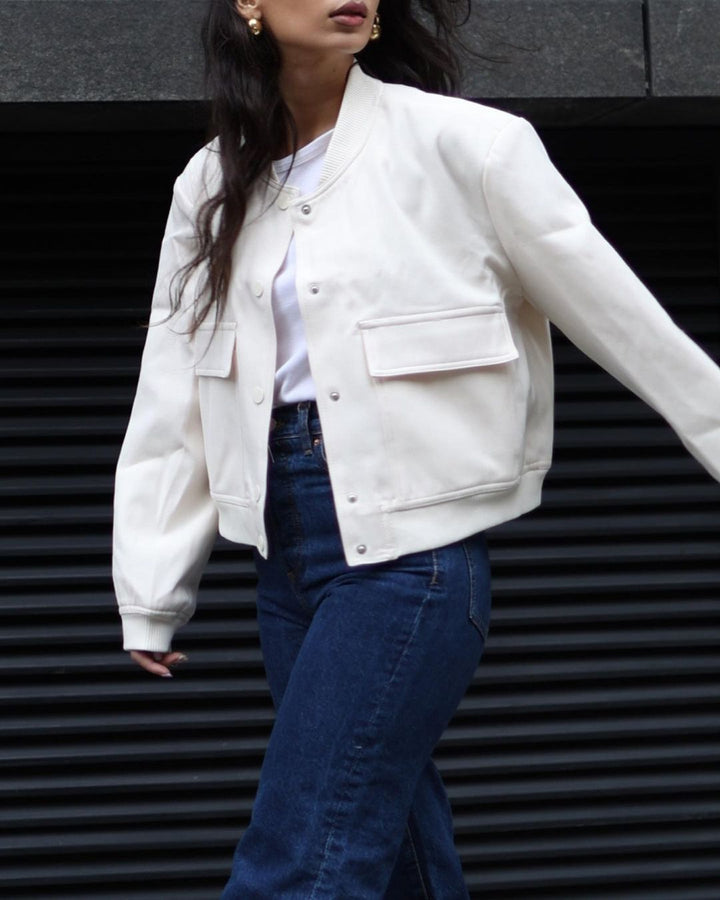 Ready For Anything Chic Vintage Bomber Jacket