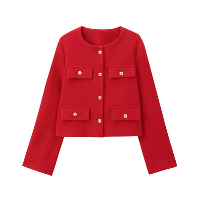 Milana Round Neckline Classic Short Jacket