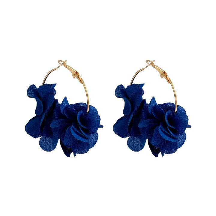 Velvet Rose Hoops Earrings