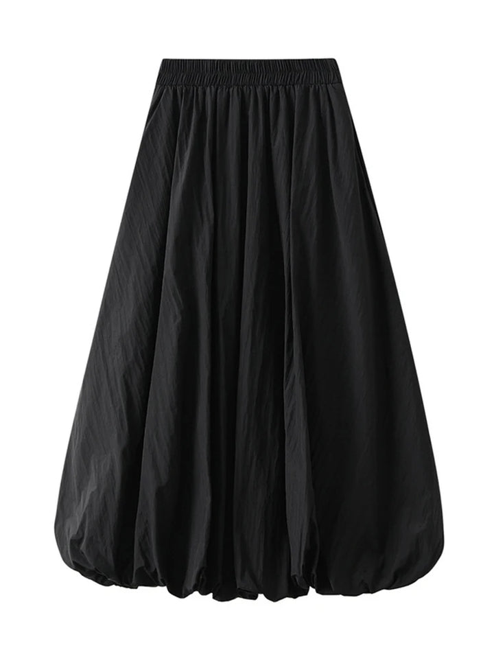 Cutest Perspective Bubble-Hem Midi Skirt