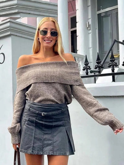 Fireside Off Shoulder Loose Sweater