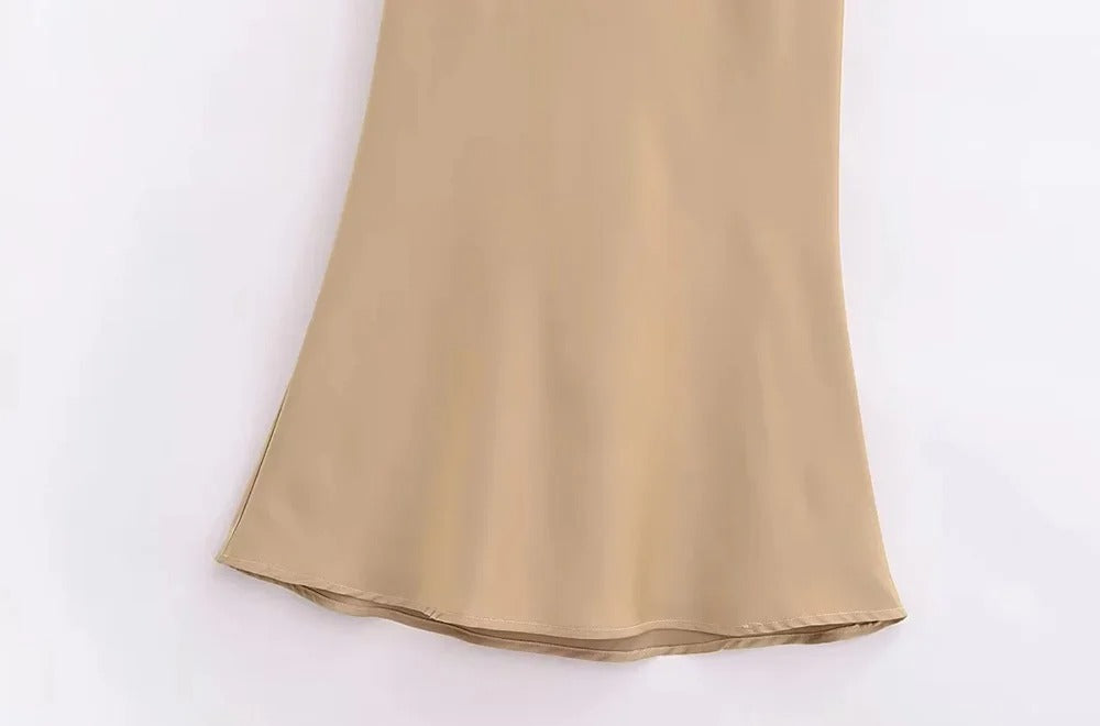 Stylish Chic Mermaid Satin Midi Skirt