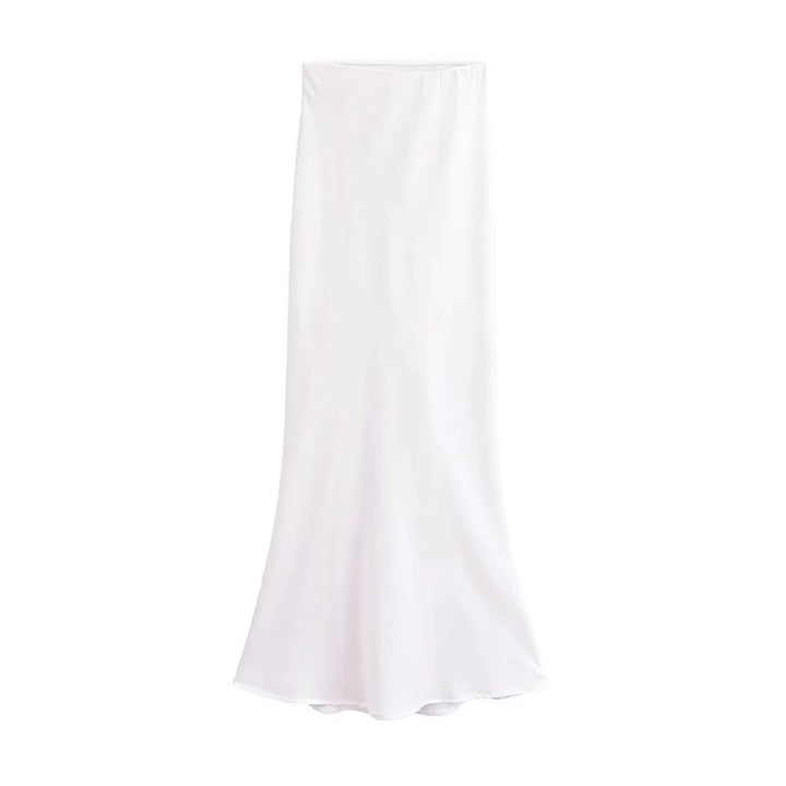 Stylish Chic Mermaid Satin Midi Skirt