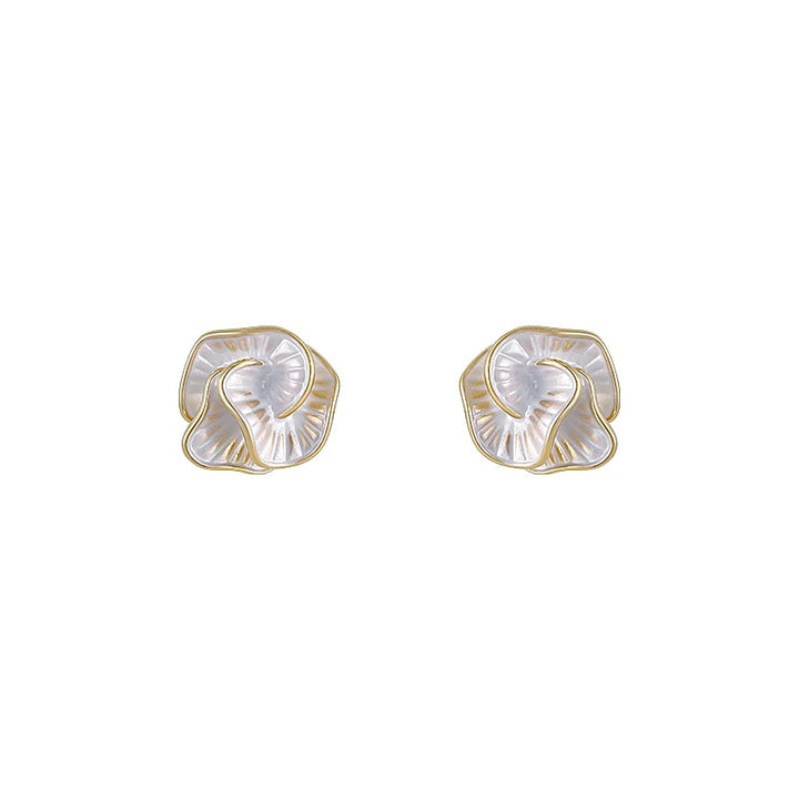 Delicate Camelia Rose Studs