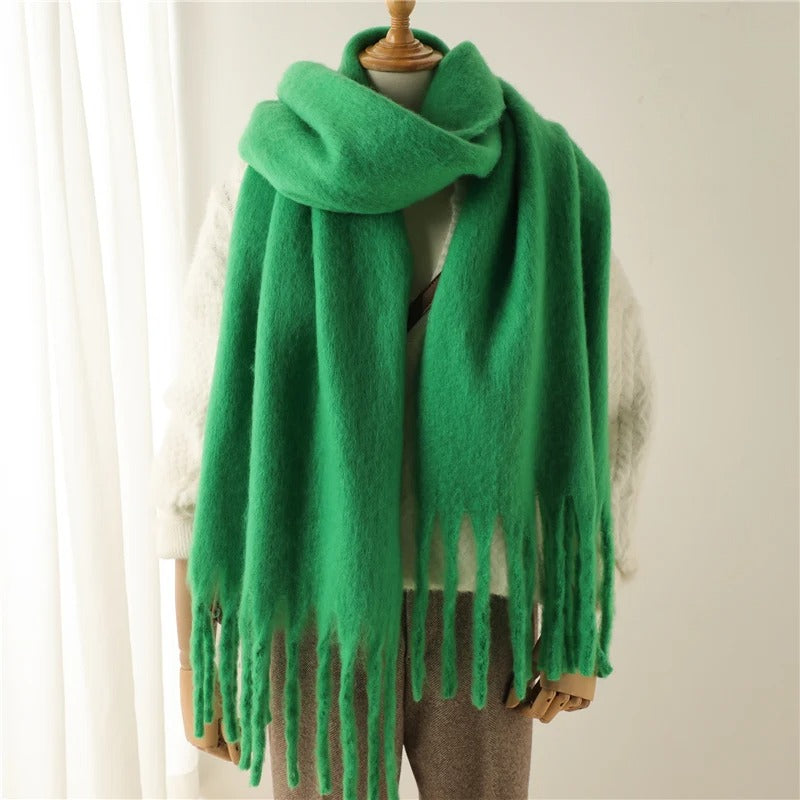 Cozy Afternoon Oversized Soft Fringe Scarf