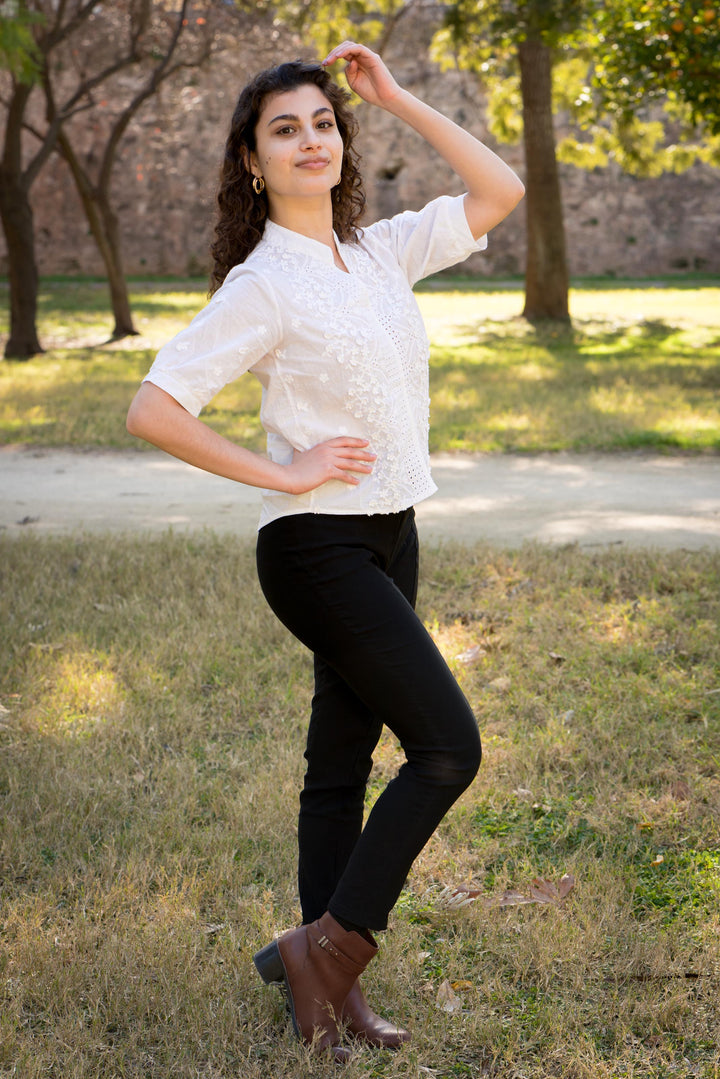 Boho Billie Embroidered Lace Blouse