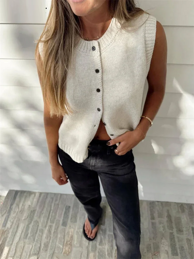 Stellar Sweetie Buttoned Sweater Vest