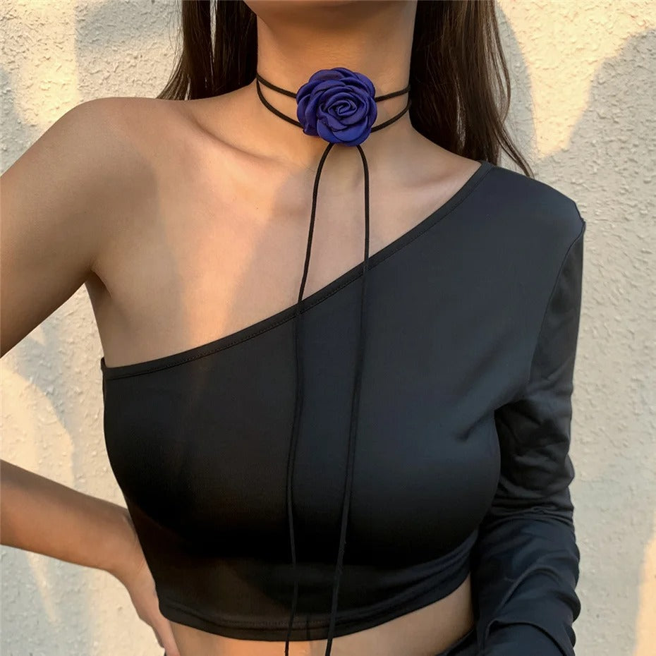 Rare Rose 3D Choker Necklace