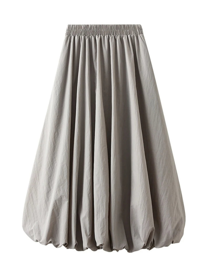 Cutest Perspective Bubble-Hem Midi Skirt