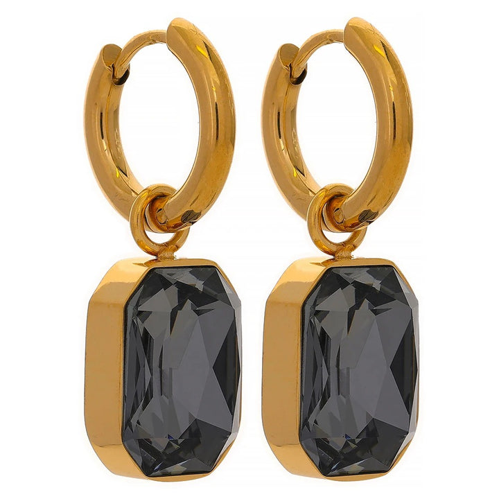 Cubic Zicronia Gold Color Drop Earrings