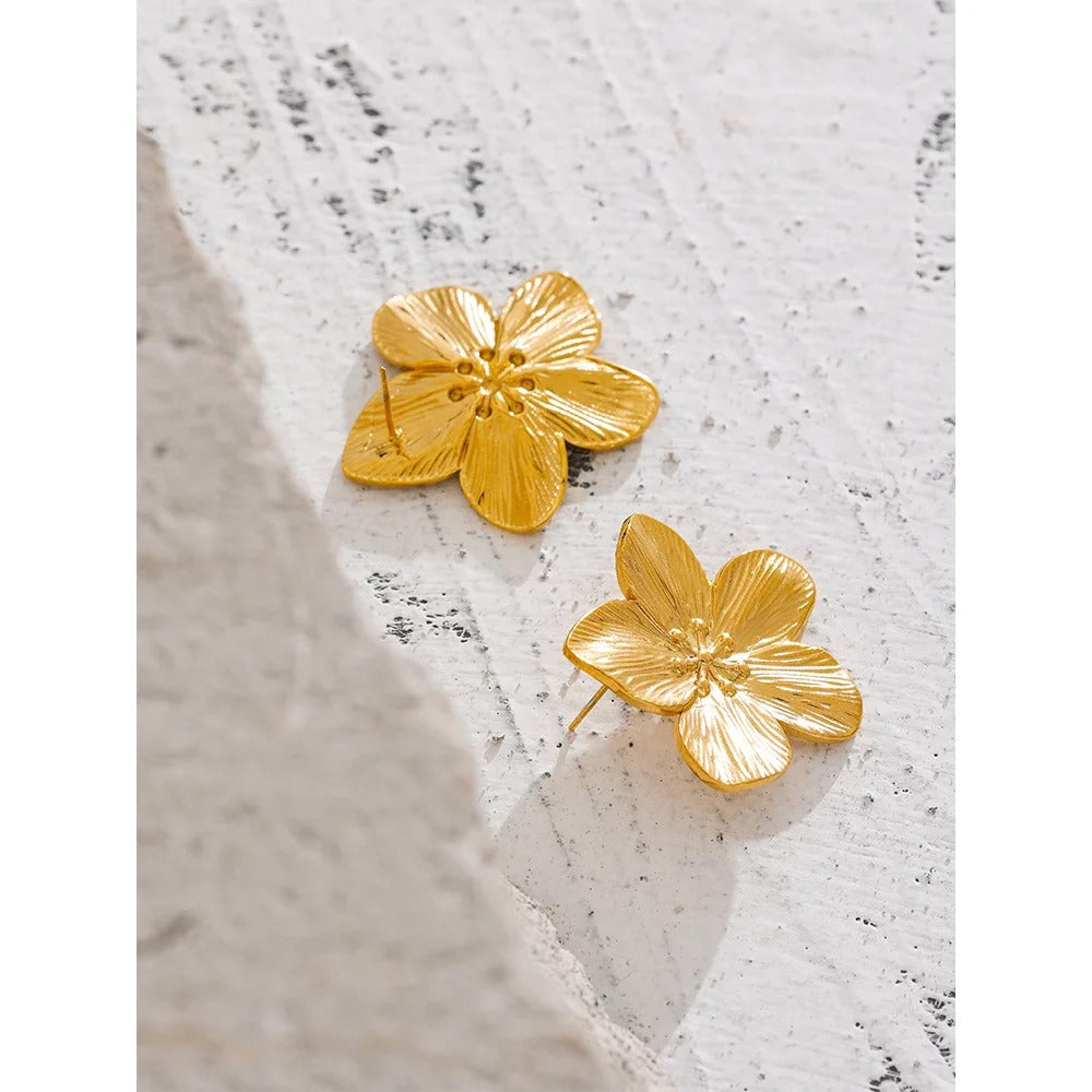 Golden Flower Earrings