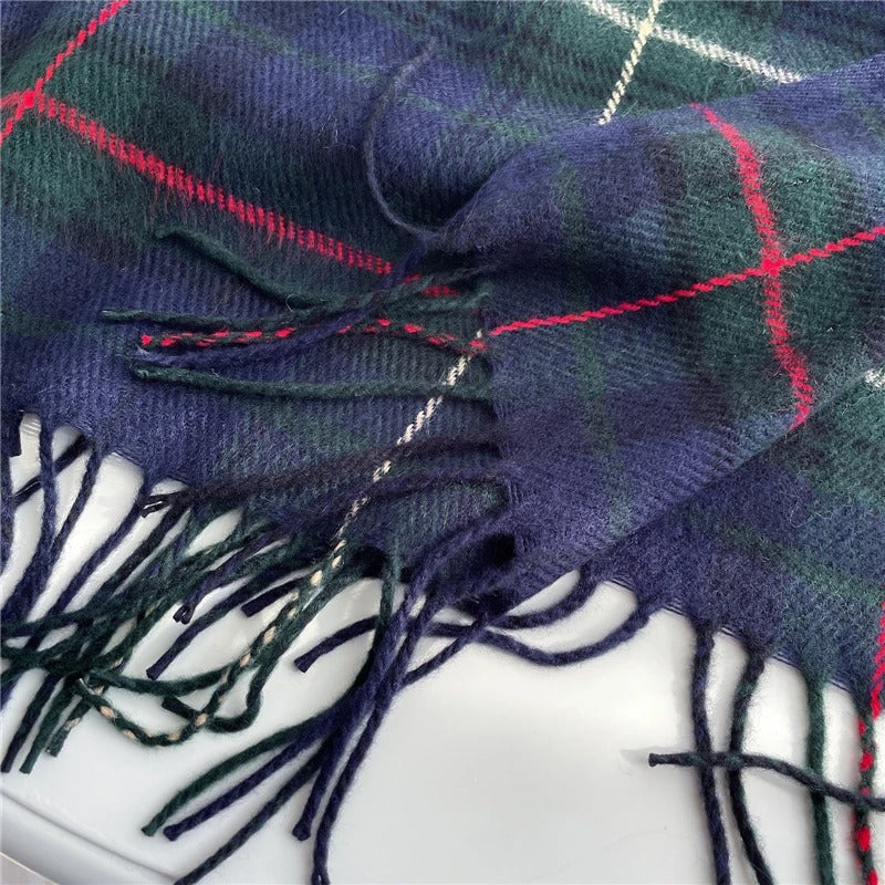 Falling For You Plaid Fringe Scarf