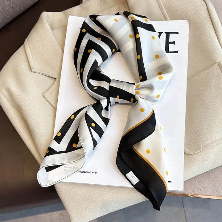 Luxury Print Satin Square Scarf