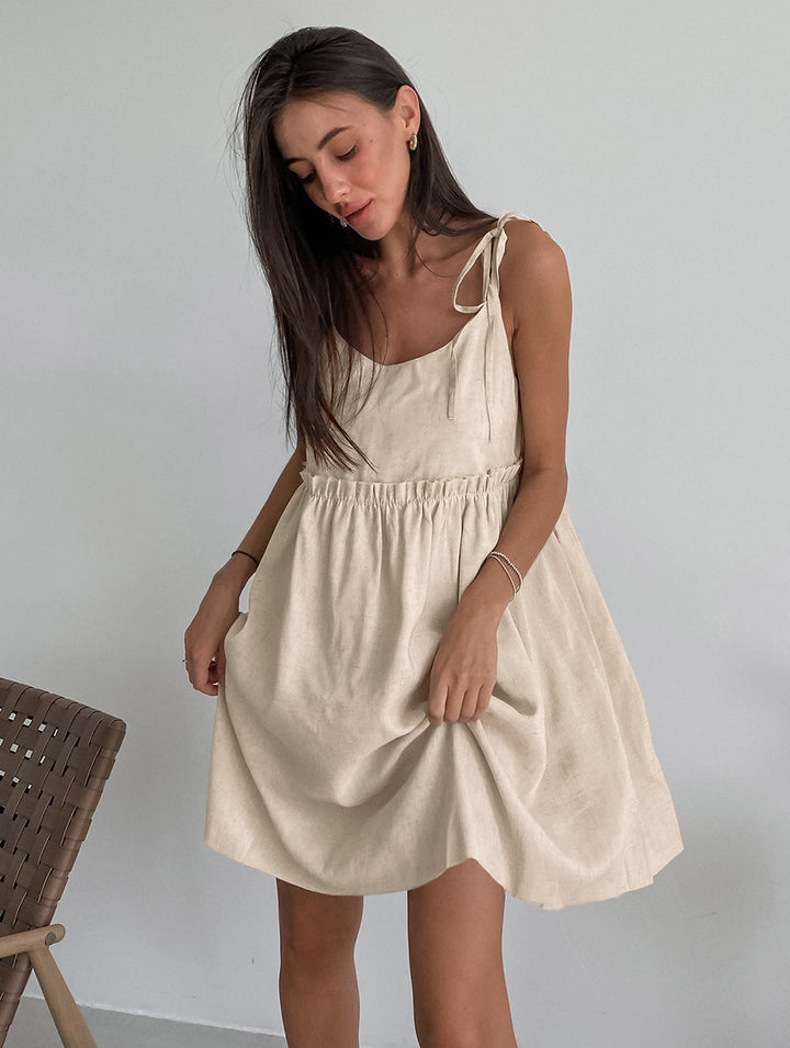 Easy Breezy Babe Tie-Strap Mini Dress