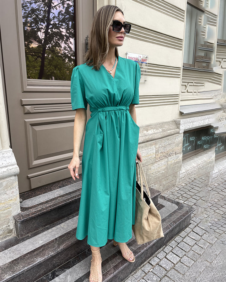 Sweet Sincerity Midi Dress With Pockets