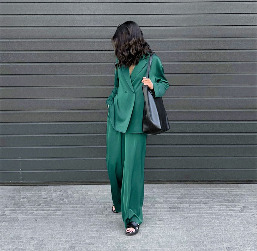 Ahead of the Trend Green Blazer & Pant Set