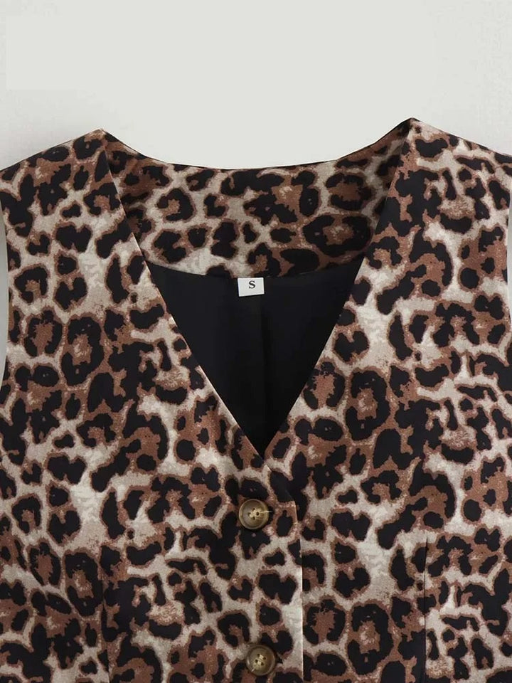 Wildly Perfect Tan Leopard Print Vest Top