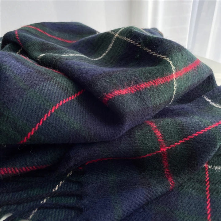 Falling For You Plaid Fringe Scarf