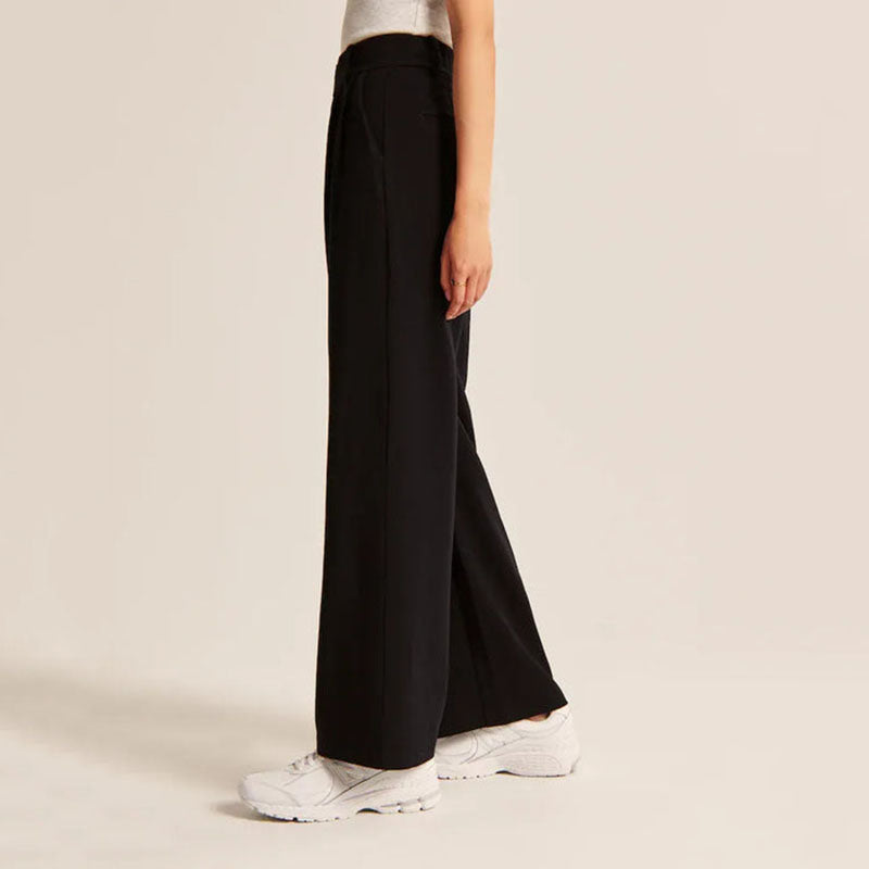 COCO Power Hour High-Waisted Wide Leg Trouser Pants