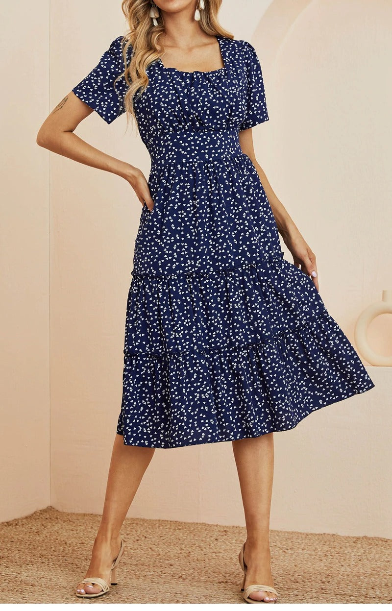 Coco A Simple Melody Dotted Print Midi Dress Coco dress