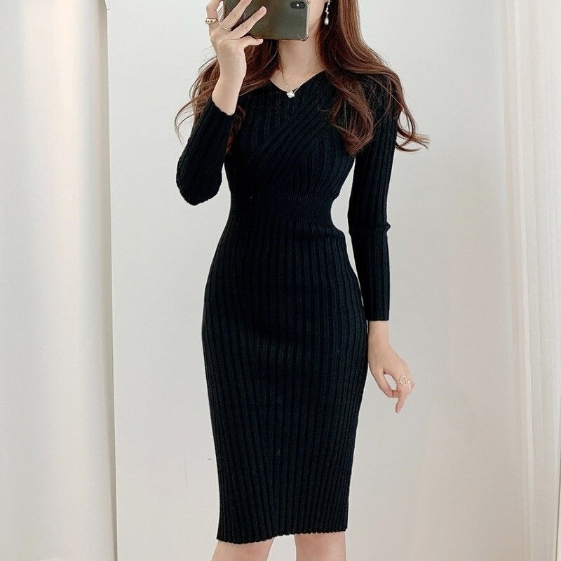 Coco Cozy Upgrade Ribbed Bodycon Midi Dress Coco dress