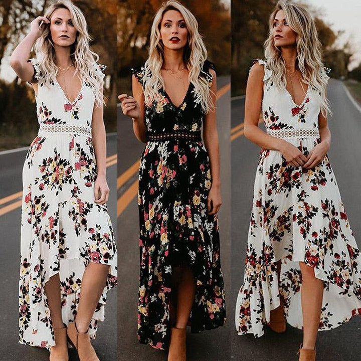 Coco Romance Language Backless Hi-Lo Floral Dress Coco dress