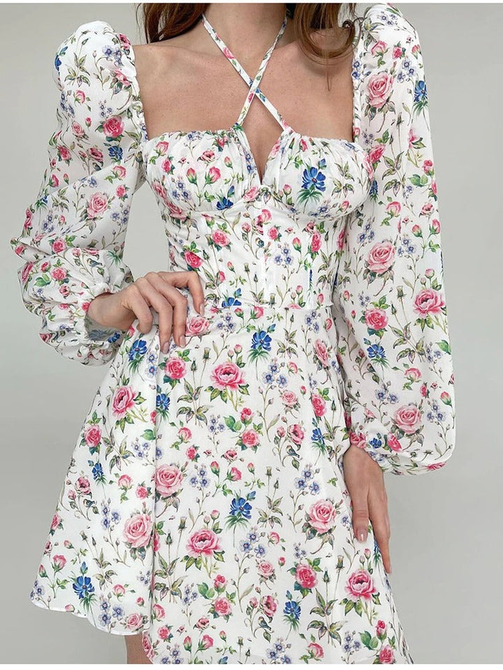 Coco Santorini Floral Print Bustier Mini Dress Coco dress