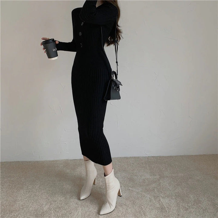 Coco Snow Day Style Ribbed  Sweater Dress Coco dress