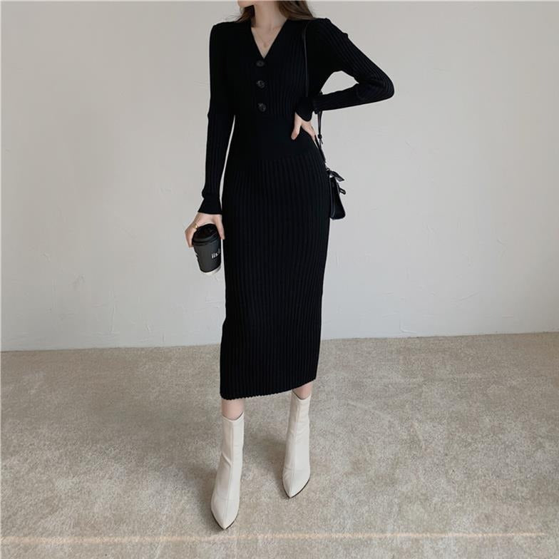 Coco Snow Day Style Ribbed  Sweater Dress Coco dress