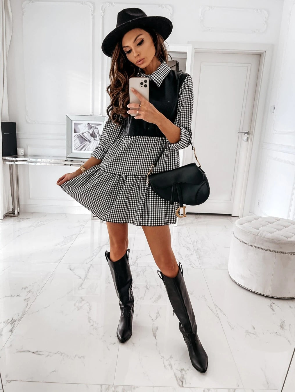 Coco Tiered Plaid Mini dress Coco dress