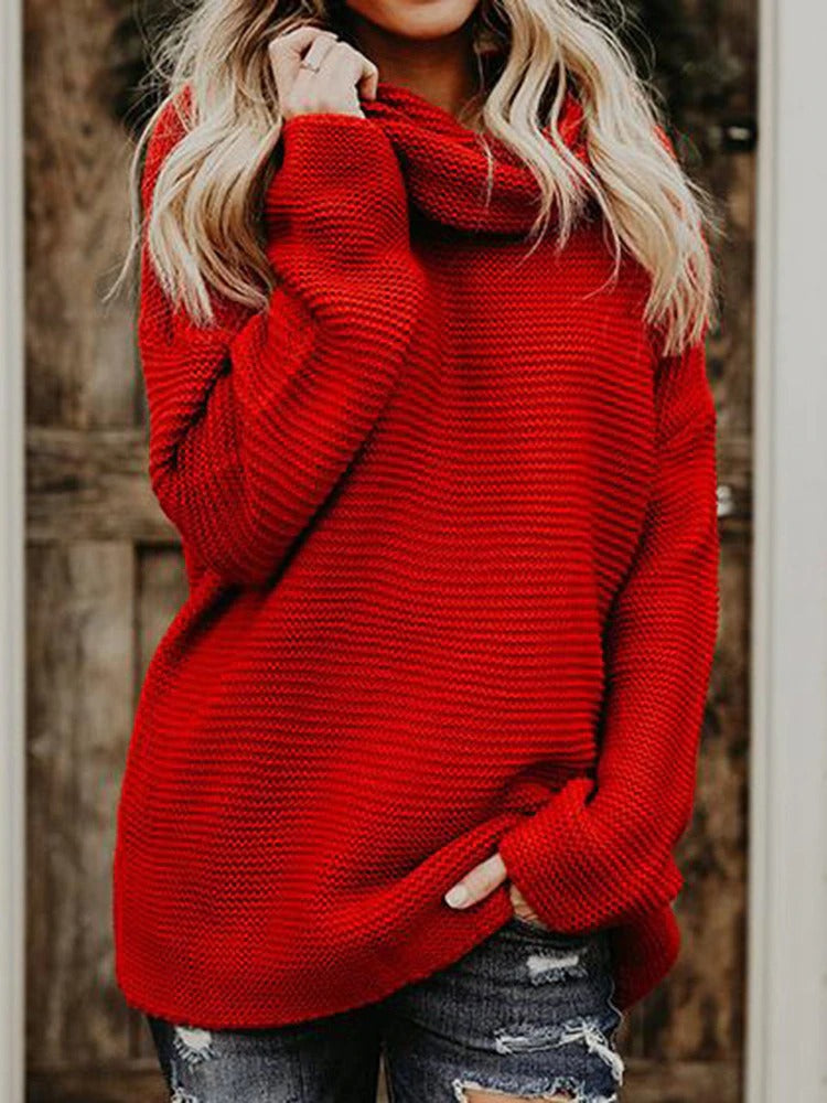 Coco Cuddle time Oversized turtleneck sweater Coco Tops