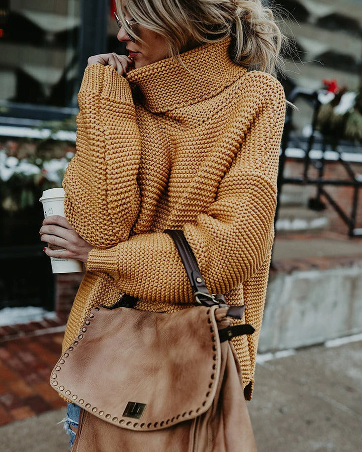 Coco Cuddle time Oversized turtleneck sweater Coco Tops