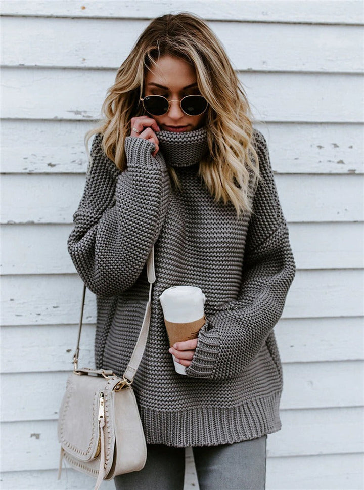 Coco Cuddle time Oversized turtleneck sweater Coco Tops