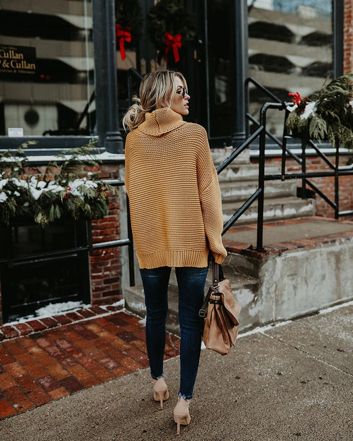 Coco Cuddle time Oversized turtleneck sweater Coco Tops