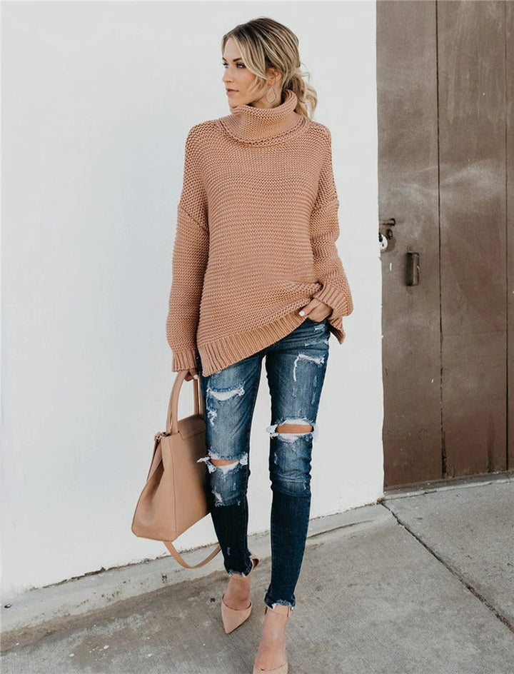 Coco Cuddle time Oversized turtleneck sweater Coco Tops