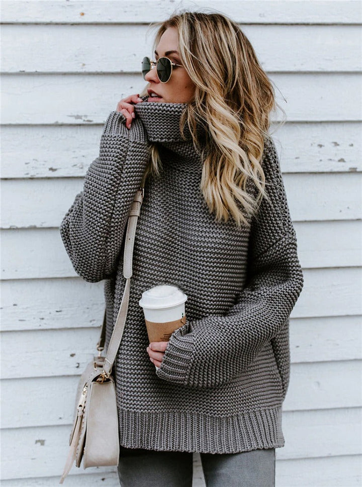 Coco Cuddle time Oversized turtleneck sweater Coco Tops