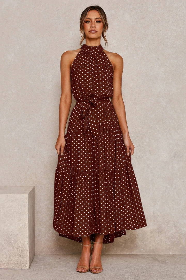 Coco Marie sleeveless Maxi Dress Dress Brown / S